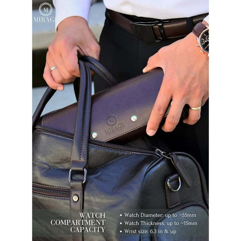 Watch Travel Case for Men Watch Roll for Travel Organizer and Display Watch Case - Picture 6 of 8